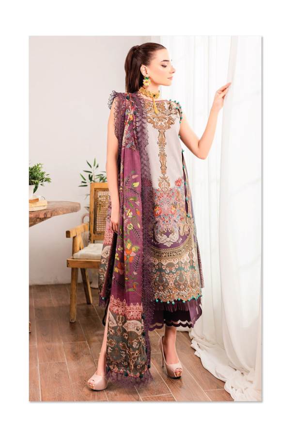 Kesariya Vol 12 Al Karam Cambric Cotton Pakistani Dress Material Wholesalers In Delhi
